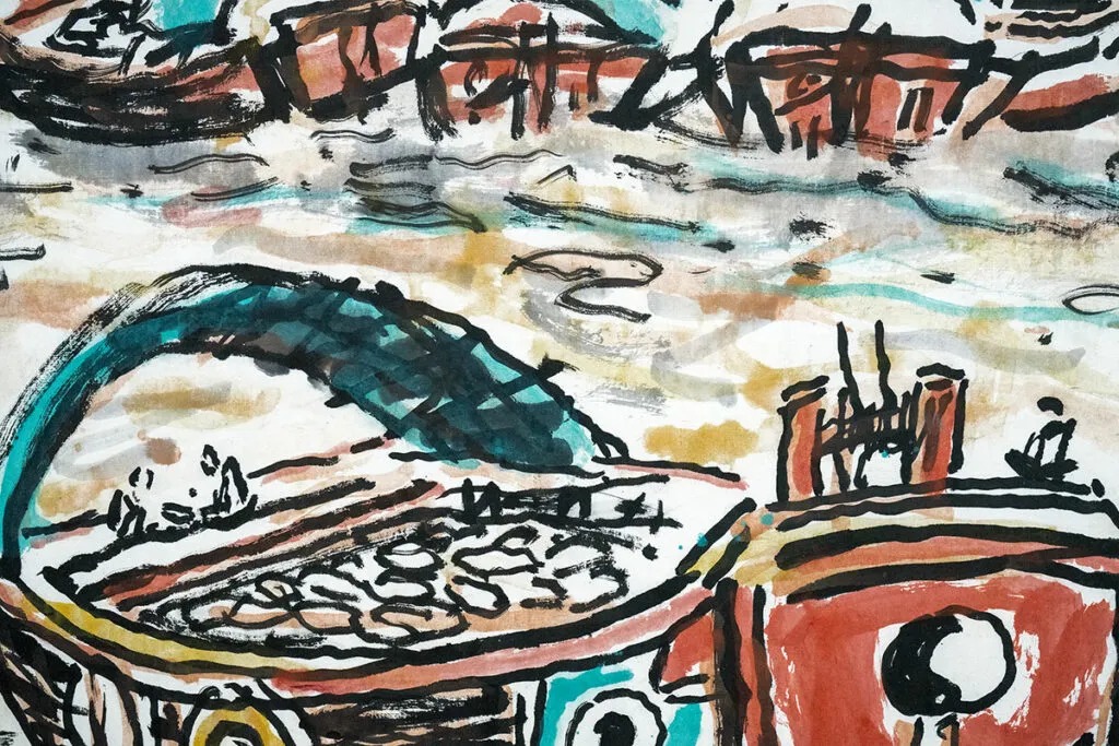 Lim Tze Peng River Scene, after restoration