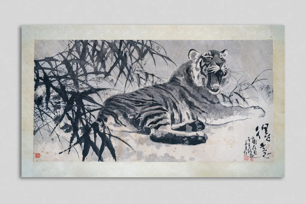 Tiger in Ink, before restoration