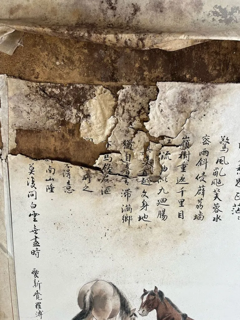 Horses and Calligraphy, before restoration