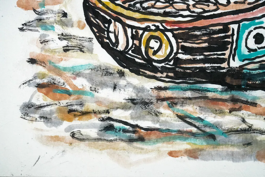 Lim Tze Peng River Scene, after restoration