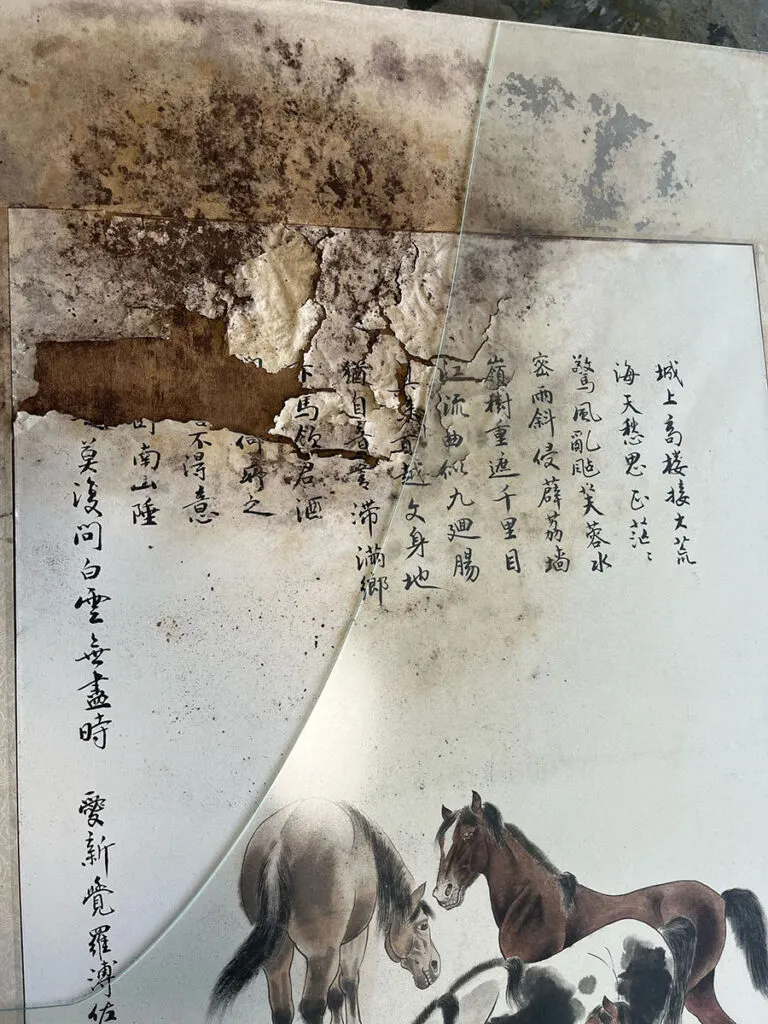 Horses and Calligraphy, before restoration